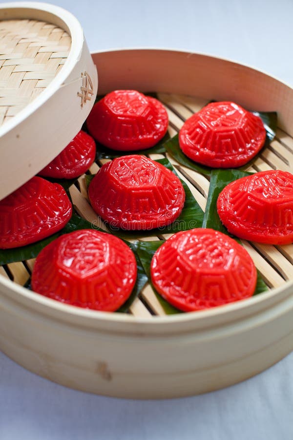Traditional Chinese Red Tortoise Cake Stock Image - Image 